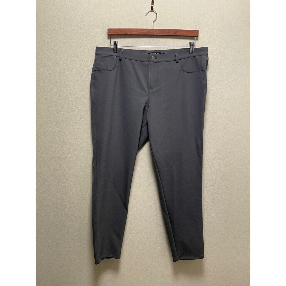 Lafayette 148 Womens Mercer Ankle Pants Size 18 Gray Tapered High Rise Stretch